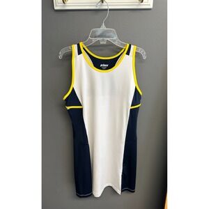 Prince Pickleball Womens Dress Size Medium Navy White Yellow Tennis Athletic